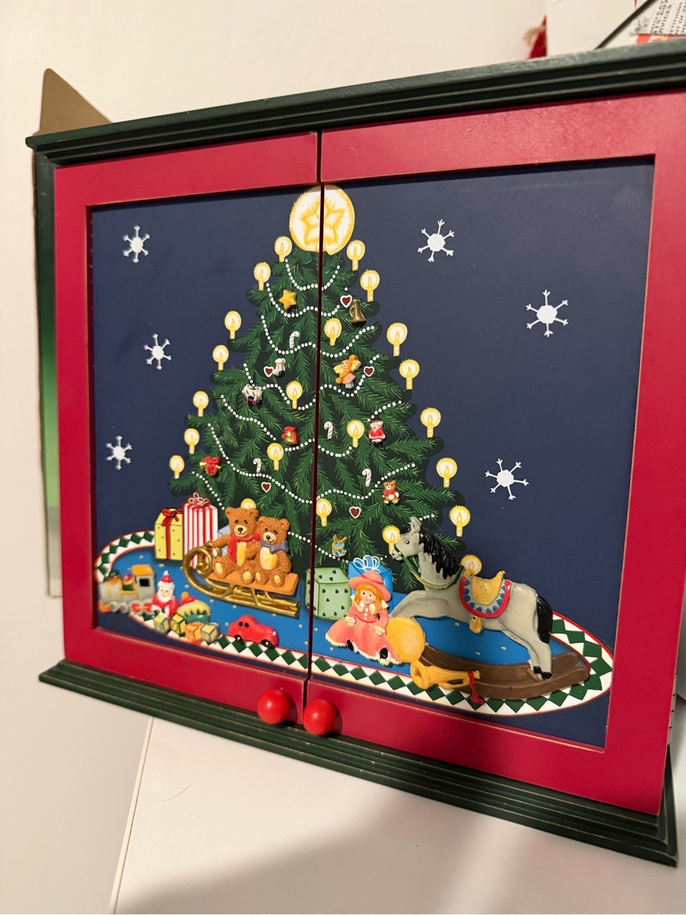 Holiday Toy Chest Avent - Red and Green May Department Store 2003 Christmas